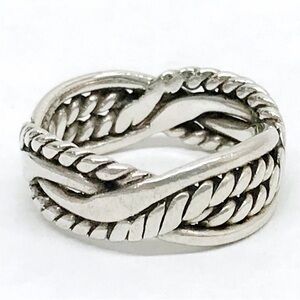 Silpada Sterling Silver Braided Ring R0665 size 7